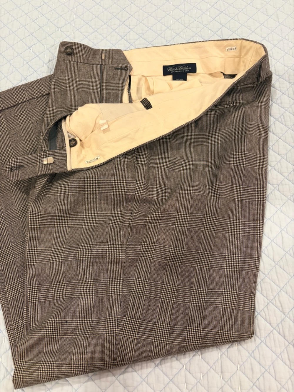 Brooks Brothers Established 1818 Plaid Dress Pants 100% Wool